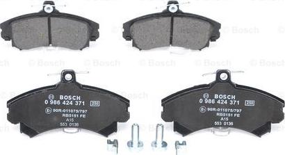 BOSCH 0 986 424 371 - Set placute frana,frana disc aaoparts.ro