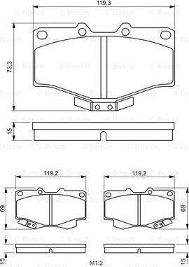 BOSCH 0 986 424 268 - Set placute frana,frana disc aaoparts.ro