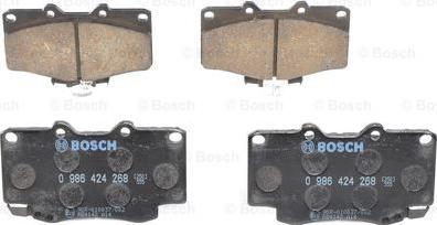 BOSCH 0 986 424 268 - Set placute frana,frana disc aaoparts.ro