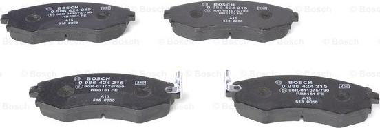 BOSCH 0 986 424 215 - Set placute frana,frana disc aaoparts.ro