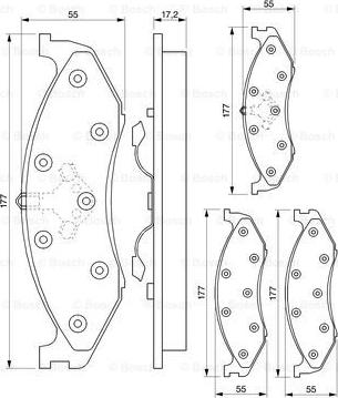 BOSCH 0 986 424 284 - Set placute frana,frana disc aaoparts.ro