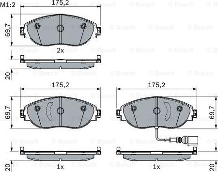 BOSCH 0 986 424 285 - Set placute frana,frana disc aaoparts.ro