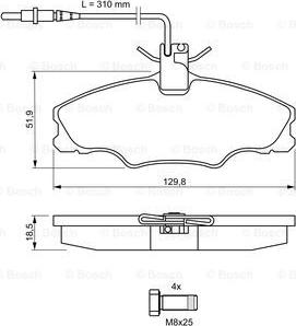 BOSCH 0 986 424 227 - Set placute frana,frana disc aaoparts.ro