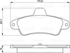 BOSCH 0986424277 - Set placute frana,frana disc aaoparts.ro