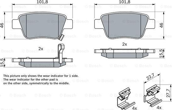 BOSCH 0 986 424 798 - Set placute frana,frana disc aaoparts.ro