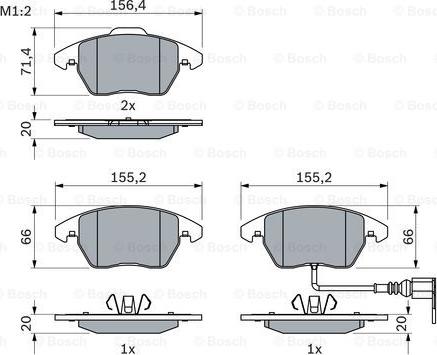 BOSCH 0 986 424 797 - Set placute frana,frana disc aaoparts.ro