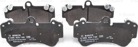 BOSCH 0 986 424 740 - Set placute frana,frana disc aaoparts.ro