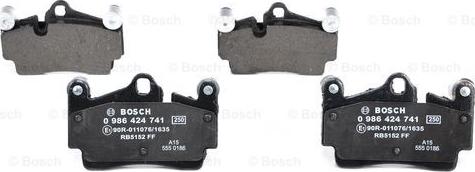 BOSCH 0 986 424 741 - Set placute frana,frana disc aaoparts.ro