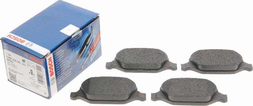 BOSCH 0 986 424 756 - Set placute frana,frana disc aaoparts.ro