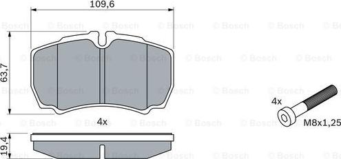 BOSCH 0 986 424 750 - Set placute frana,frana disc aaoparts.ro