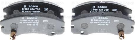 BOSCH 0 986 424 760 - Set placute frana,frana disc aaoparts.ro