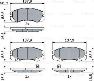 BOSCH 0 986 424 760 - Set placute frana,frana disc aaoparts.ro