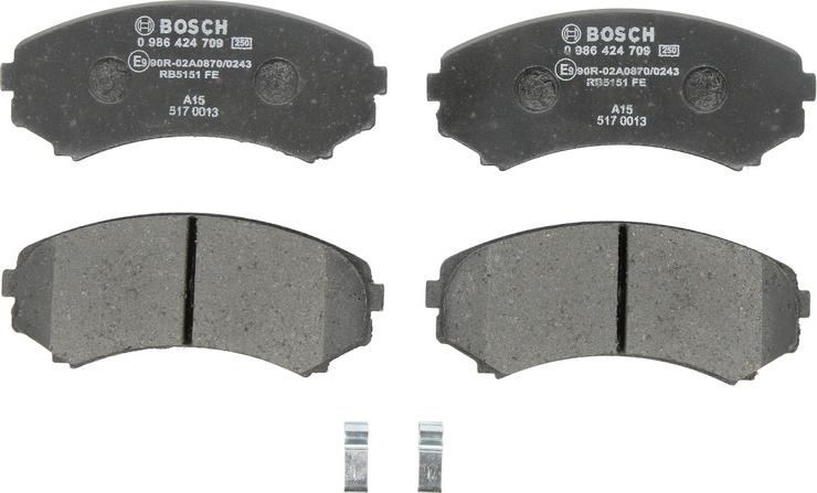 BOSCH 0 986 424 709 - Set placute frana,frana disc aaoparts.ro