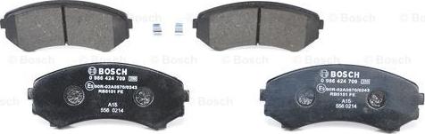 BOSCH 0 986 424 709 - Set placute frana,frana disc aaoparts.ro