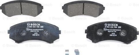 BOSCH 0 986 424 709 - Set placute frana,frana disc aaoparts.ro