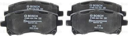 BOSCH 0 986 424 700 - Set placute frana,frana disc aaoparts.ro