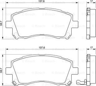 BOSCH 0 986 424 700 - Set placute frana,frana disc aaoparts.ro