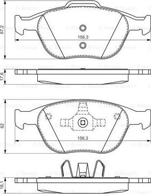 BOSCH 0 986 424 701 - Set placute frana,frana disc aaoparts.ro