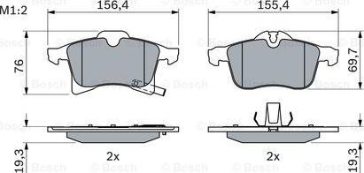 BOSCH 0 986 424 707 - Set placute frana,frana disc aaoparts.ro