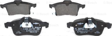 BOSCH 0 986 424 707 - Set placute frana,frana disc aaoparts.ro