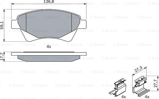 BOSCH 0 986 424 785 - Set placute frana,frana disc aaoparts.ro