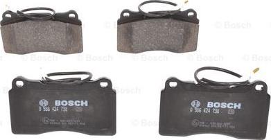 BOSCH 0 986 424 738 - Set placute frana,frana disc aaoparts.ro