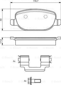 BOSCH 0 986 424 775 - Set placute frana,frana disc aaoparts.ro