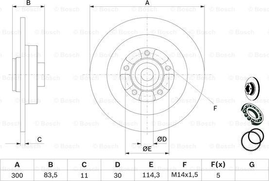 BOSCH 0 986 479 445 - Disc frana aaoparts.ro