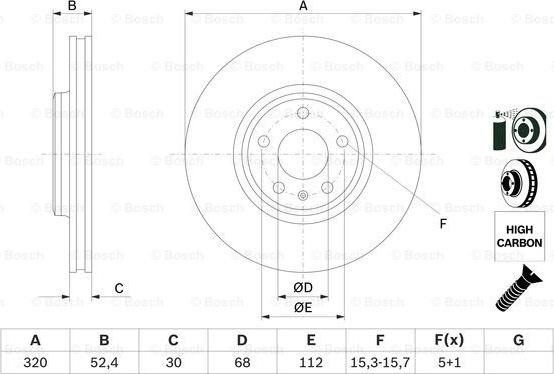 BOSCH 0 986 479 468 - Disc frana aaoparts.ro