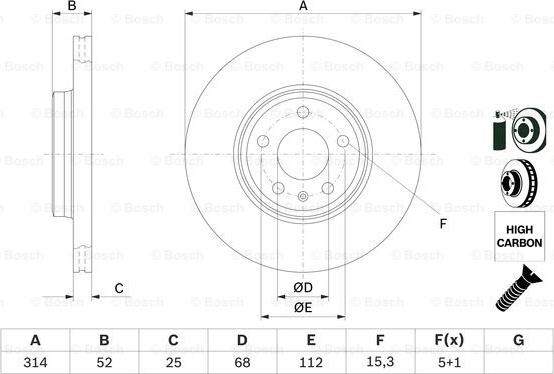 BOSCH 0 986 479 467 - Disc frana aaoparts.ro