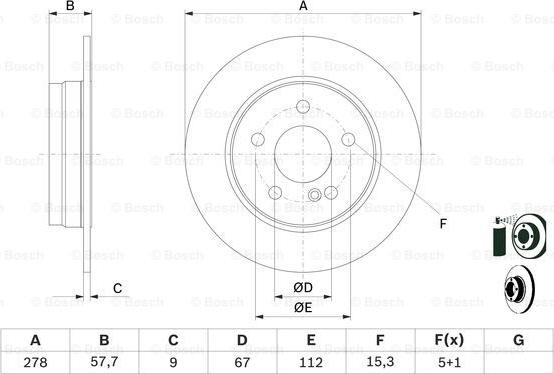 BOSCH 0 986 479 409 - Disc frana aaoparts.ro