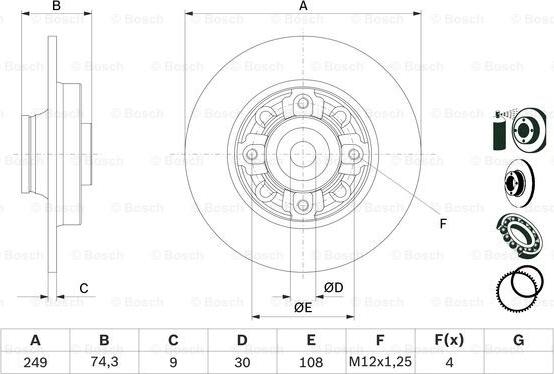 BOSCH 0 986 479 400 - Disc frana aaoparts.ro