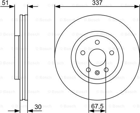 BOSCH 0 986 479 545 - Disc frana aaoparts.ro