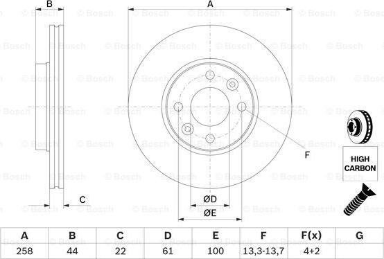 BOSCH 0 986 479 C17 - Disc frana aaoparts.ro