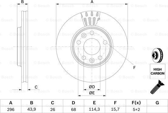 BOSCH 0 986 479 551 - Disc frana aaoparts.ro