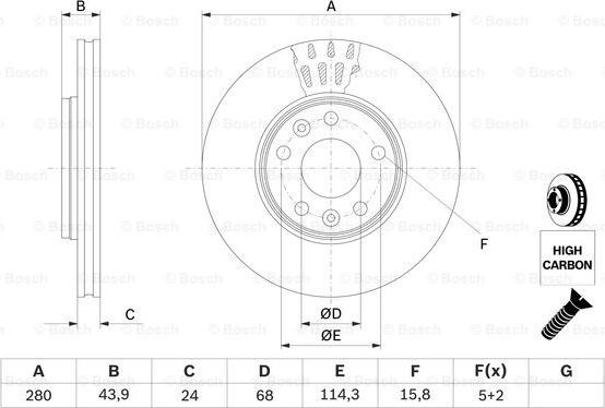 BOSCH 0 986 479 C62 - Disc frana aaoparts.ro