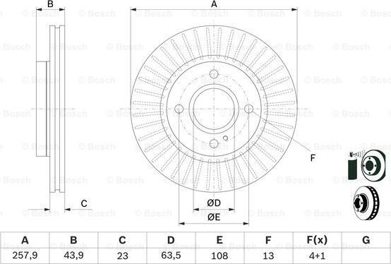 BOSCH 0 986 479 566 - Disc frana aaoparts.ro