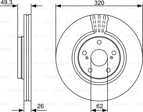 BOSCH 0 986 479 562 - Disc frana aaoparts.ro