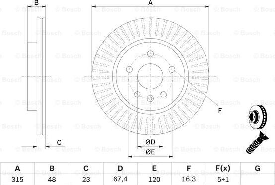 BOSCH 0 986 479 514 - Disc frana aaoparts.ro