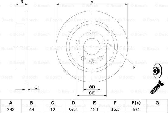 BOSCH 0 986 479 513 - Disc frana aaoparts.ro