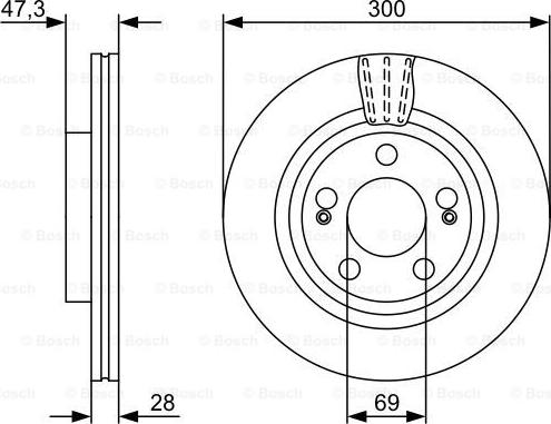 BOSCH 0 986 479 537 - Disc frana aaoparts.ro