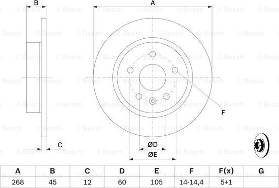 BOSCH 0 986 479 C57 - Disc frana aaoparts.ro