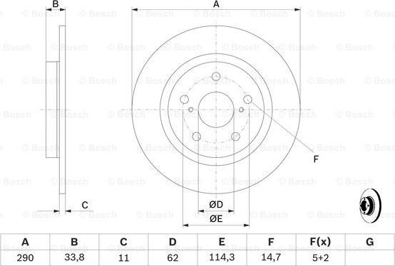 BOSCH 0 986 479 656 - Disc frana aaoparts.ro