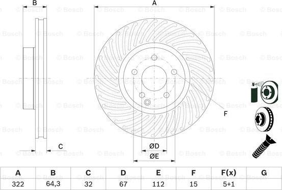 BOSCH 0 986 479 652 - Disc frana aaoparts.ro