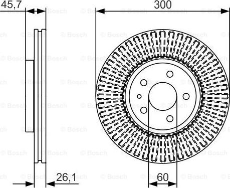 BOSCH 0 986 479 666 - Disc frana aaoparts.ro