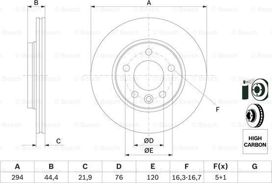 BOSCH 0 986 479 097 - Disc frana aaoparts.ro