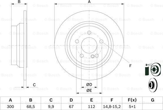 BOSCH 0 986 479 041 - Disc frana aaoparts.ro