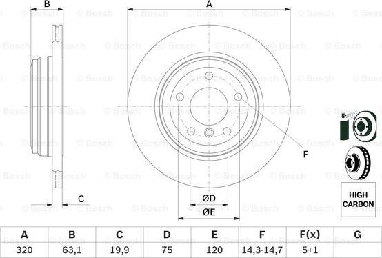 BOSCH 0 986 479 056 - Disc frana aaoparts.ro