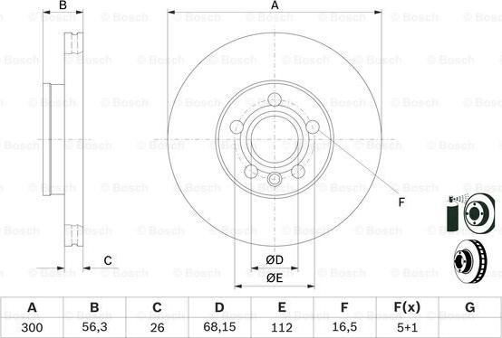 BOSCH 0 986 479 037 - Disc frana aaoparts.ro