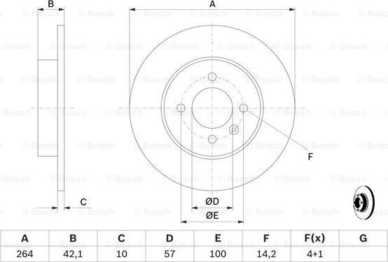 BOSCH 0 986 479 191 - Disc frana aaoparts.ro